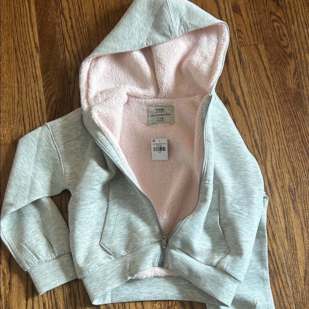 Abercrombie girls fleece hoodie 7/8